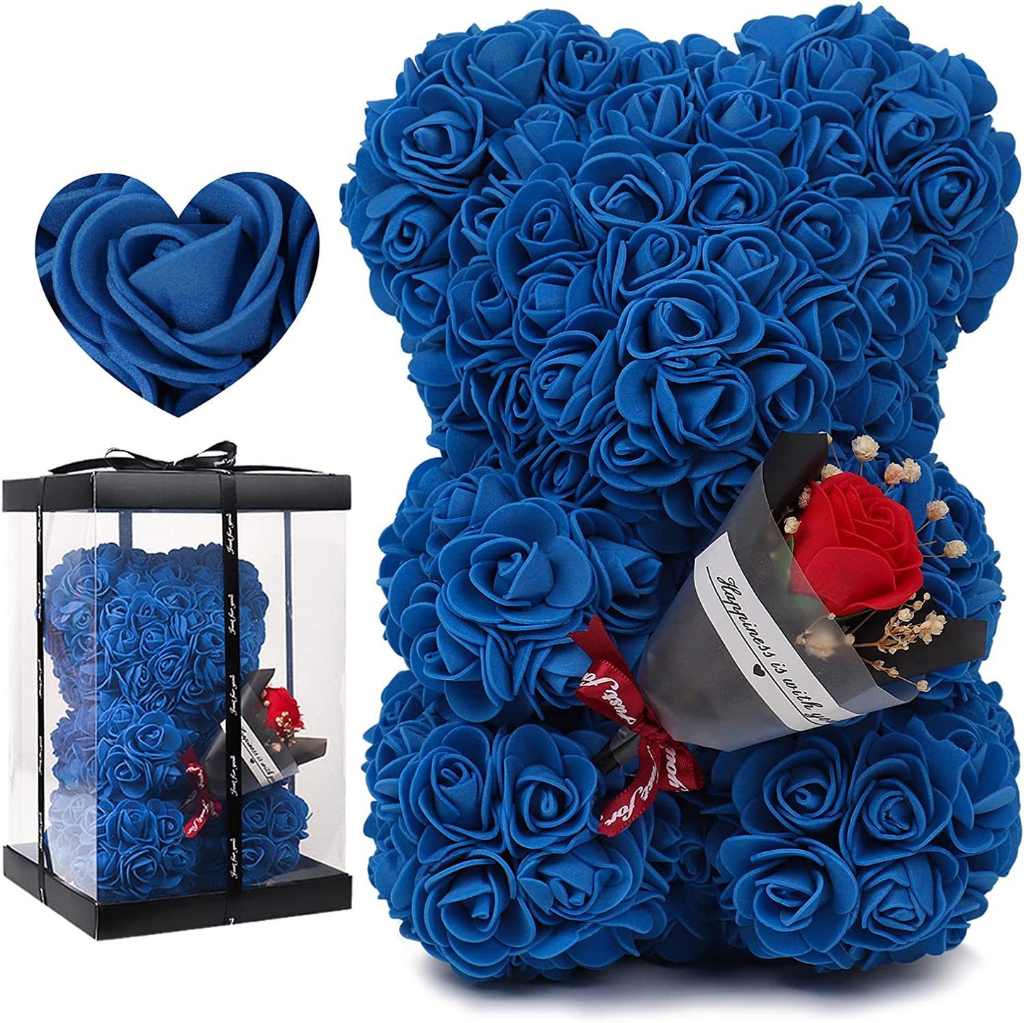Preserved Rose Bear and Flower Valentine's Day Gift