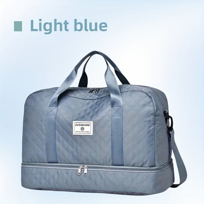 Large Capacity Lightweight Travel Tote Bag with Dry/Wet Separation
