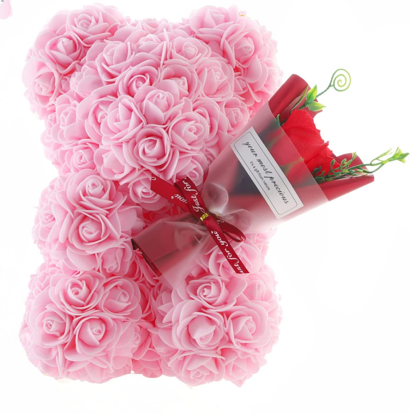 Preserved Rose Bear and Flower Valentine's Day Gift