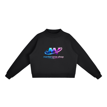 menterverse.shop Essential Fleece Mock-Neck Crew Sweatshirt