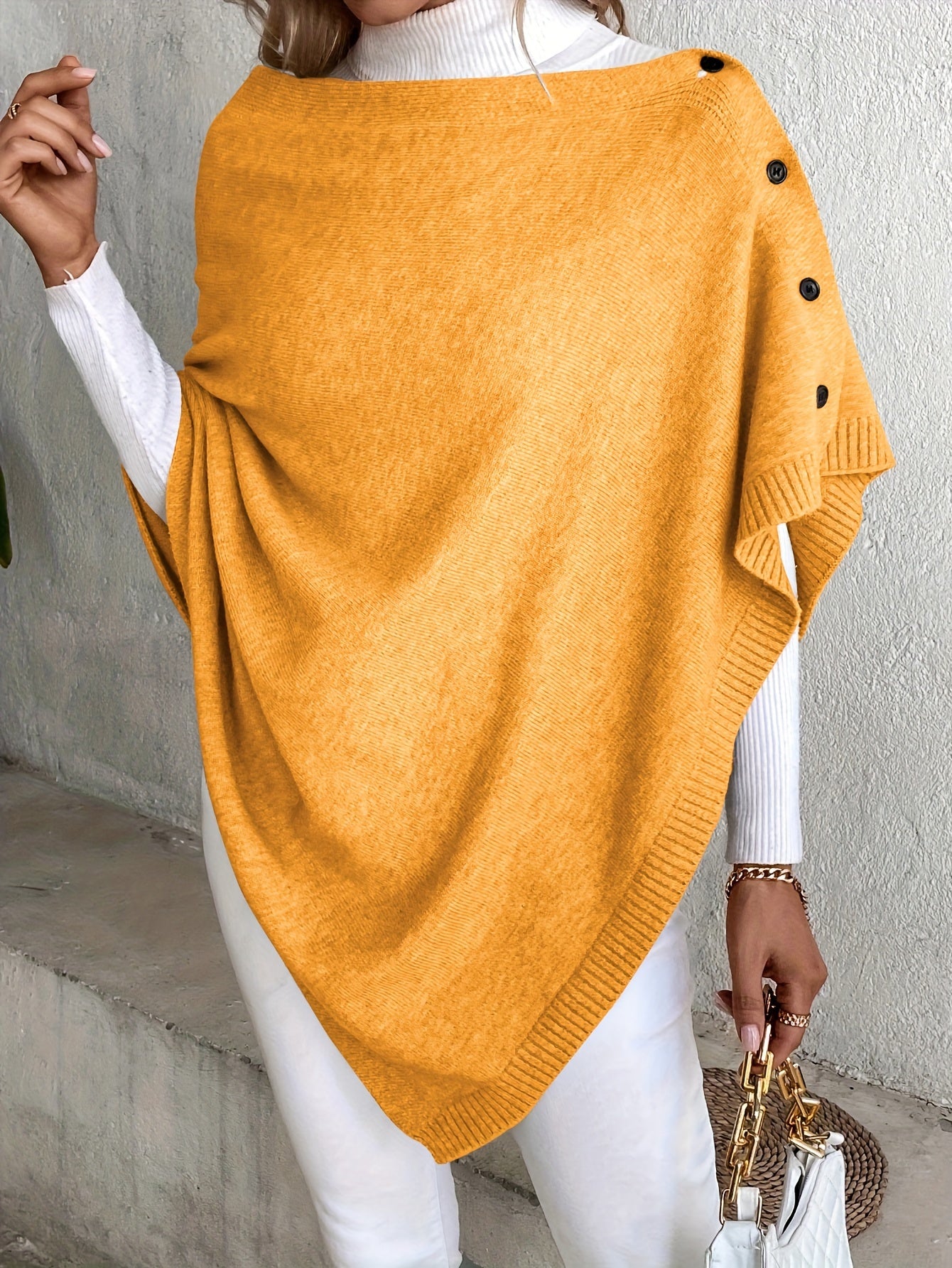 Elegant Stylish Solid Color with Buttons