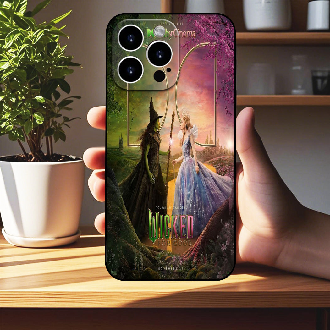 1pc Wicked TPU White And Black Phone Case, Compatible with for iphone 11/12/13/14/15/16/17 Pro Max