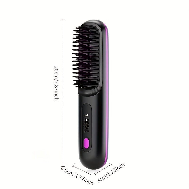 Portable Wireless Hair Straightener Comb
