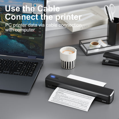A4 Inkless Printer - Portable Thermal Printer for Wireless Mobile Travel