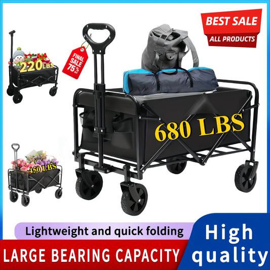 220/450/680 lb Capacity Heavy-Duty All-Terrain Folding Cart -