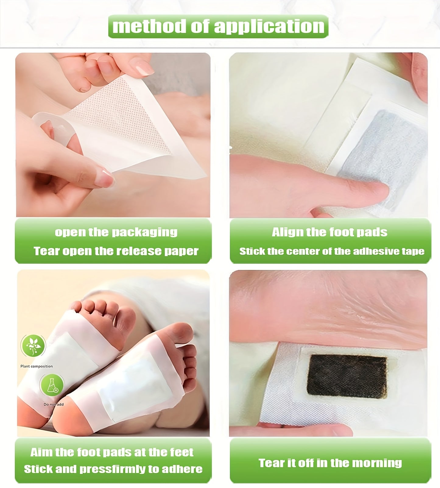 30 Natural Bamboo Foot Pads