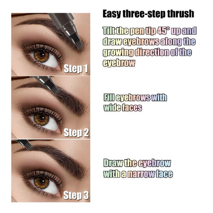 1pc Microblading Eyebrow Pencil with a Micro-Fork Tip Applicator