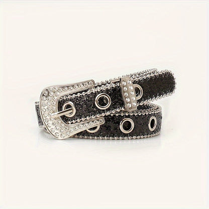 Rhinestone Pin Buckle Women's Belt