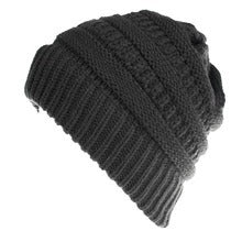 Women's Mixed Color Knitted Wool Ponytail Hat