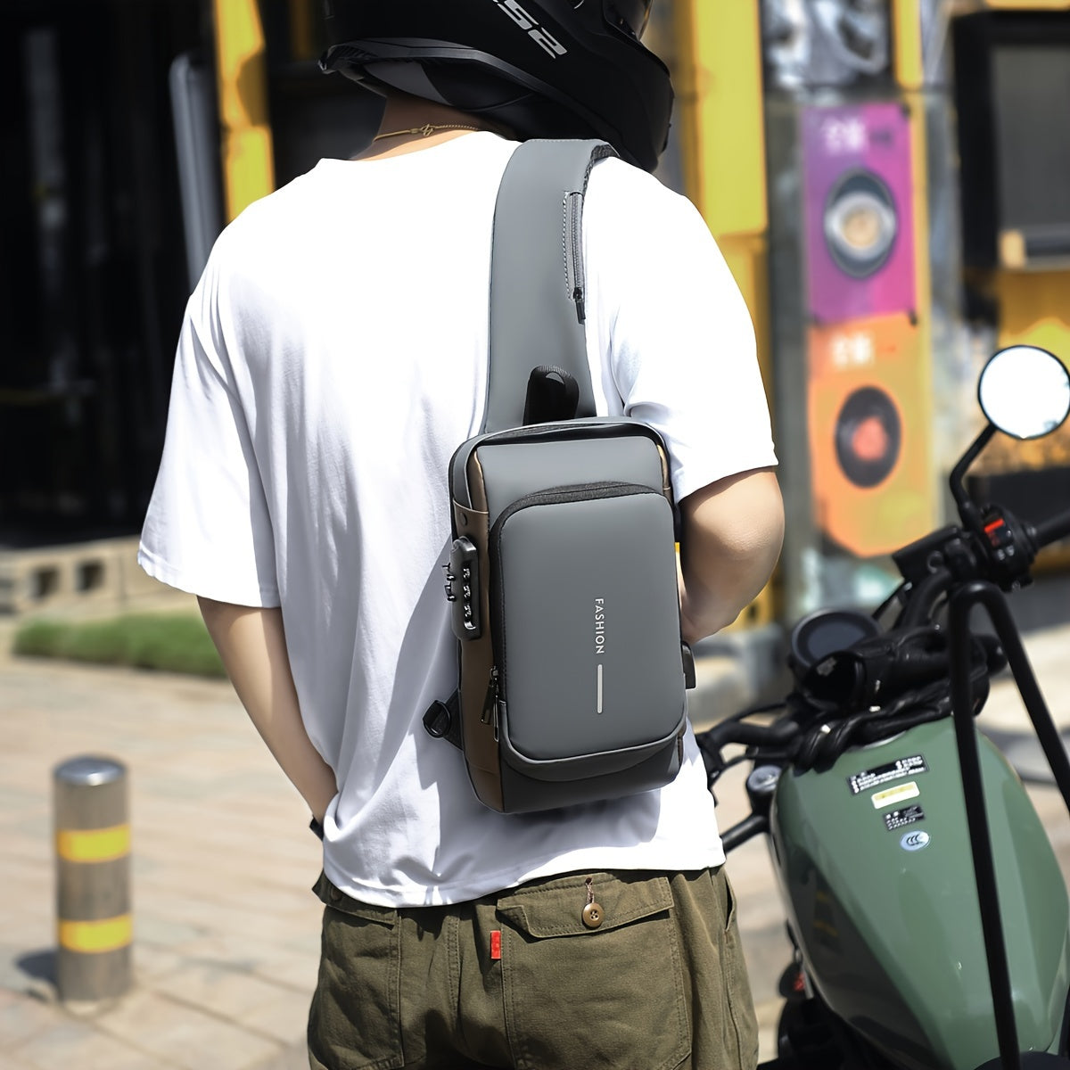 Anti-Theft Chest Bag with USB Charging Port