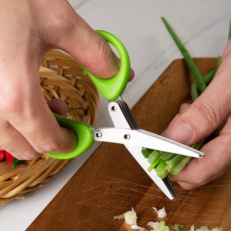 Herb Scissors Set With 5 Blades And Cover