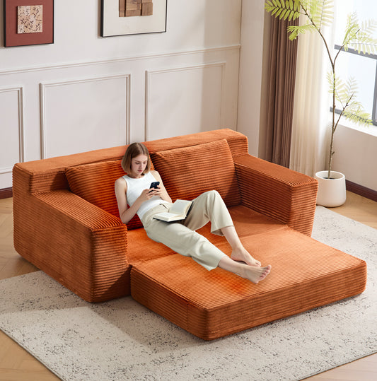 Comfortable Loveseat Sofa Bed with Pillows,No Assembly Required