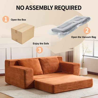 Comfortable Loveseat Sofa Bed with Pillows,No Assembly Required