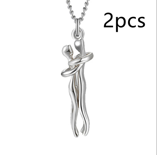 Couple Love Hug Unisex Necklace