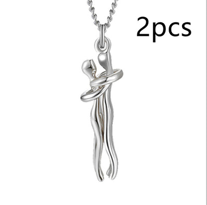 Couple Love Hug Unisex Necklace