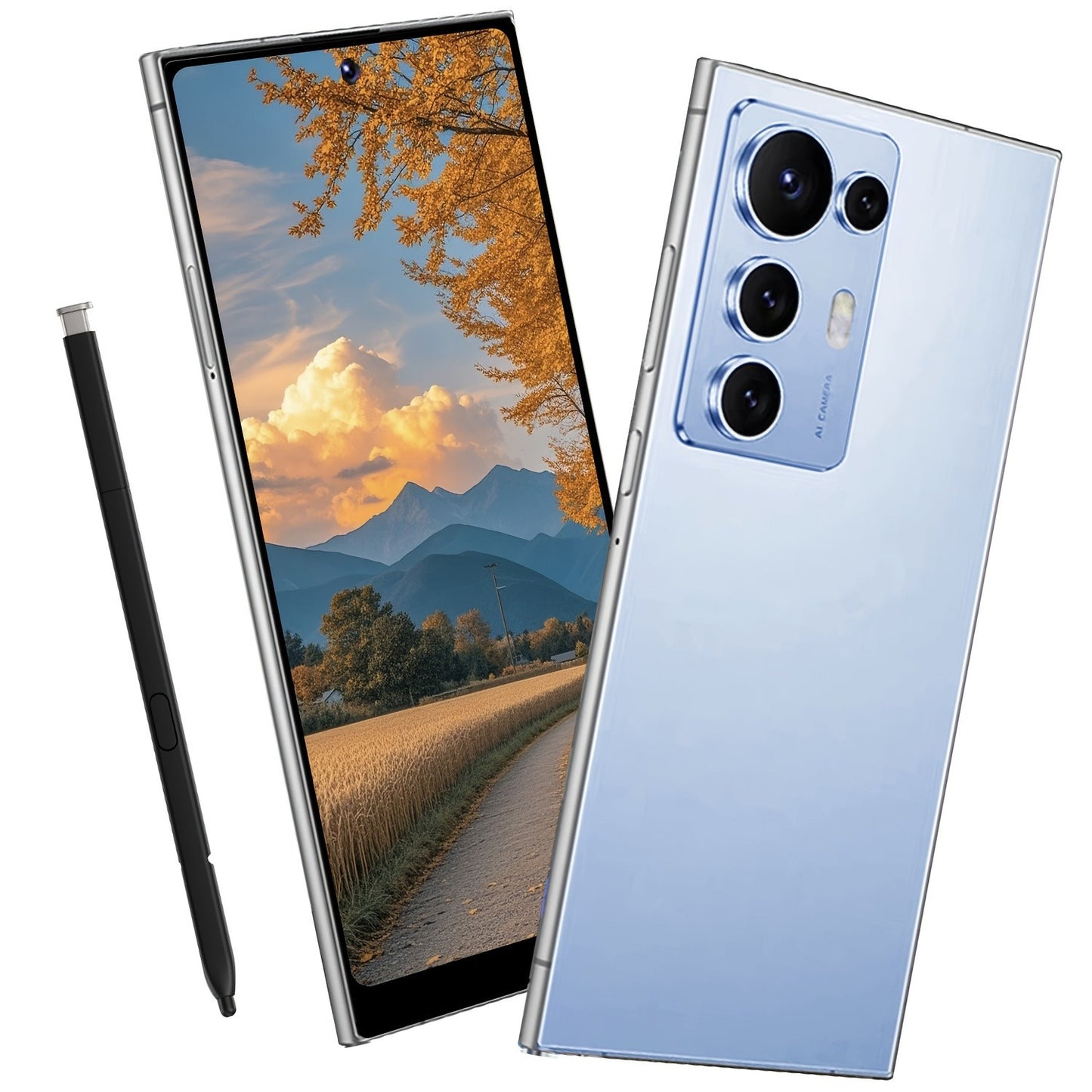 S25 Ultra 2025 Android 14 smartphone with Smart Unlocking w/protective case