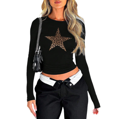 Women's Long Sleeve Waist Midriff Top