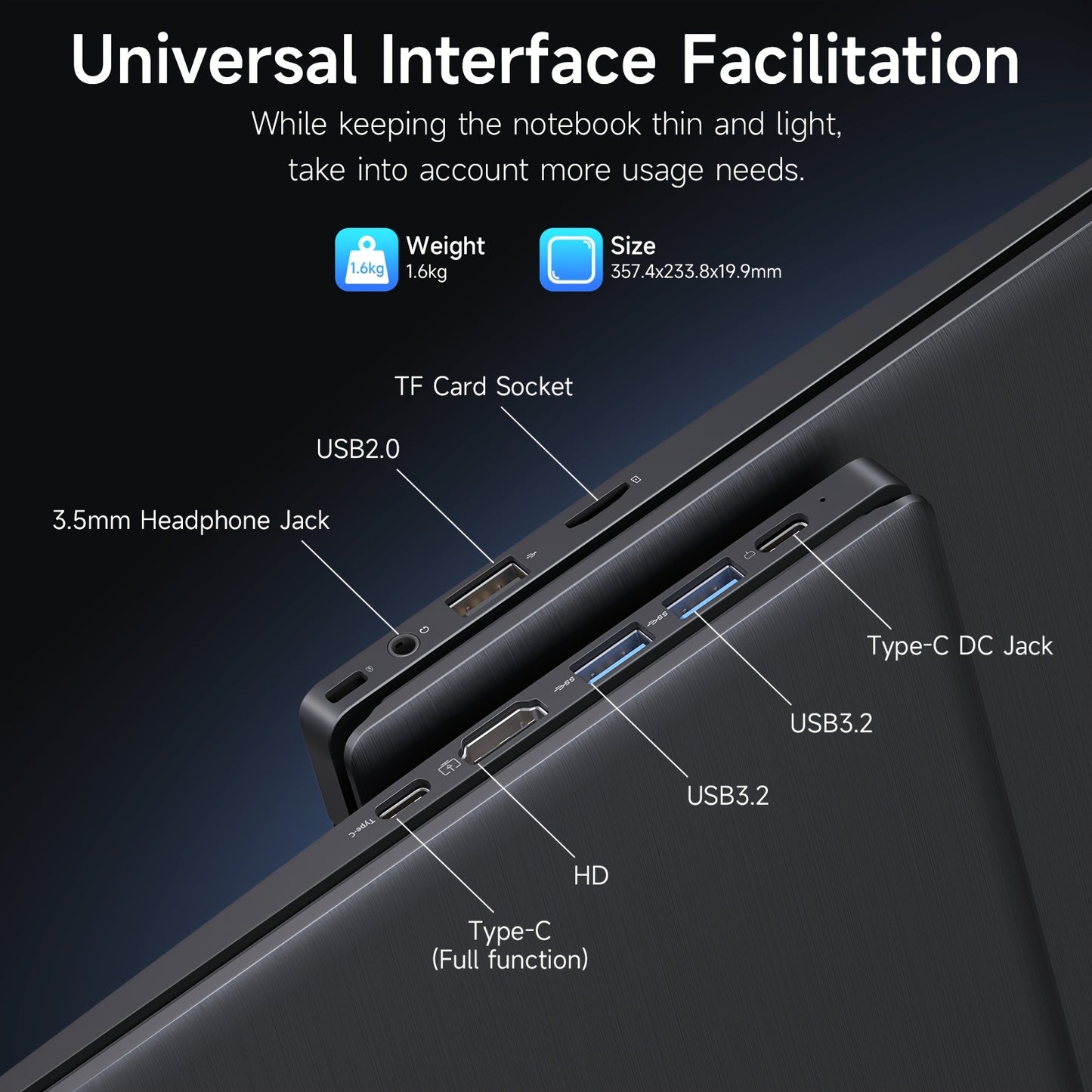 Founder 15.6-inch Business Ultra-Thin Gaming Laptop with Intel