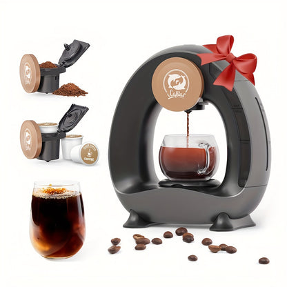2 in 1 Single Serve Coffee Maker Compatible With K Cup & Ground Coffee