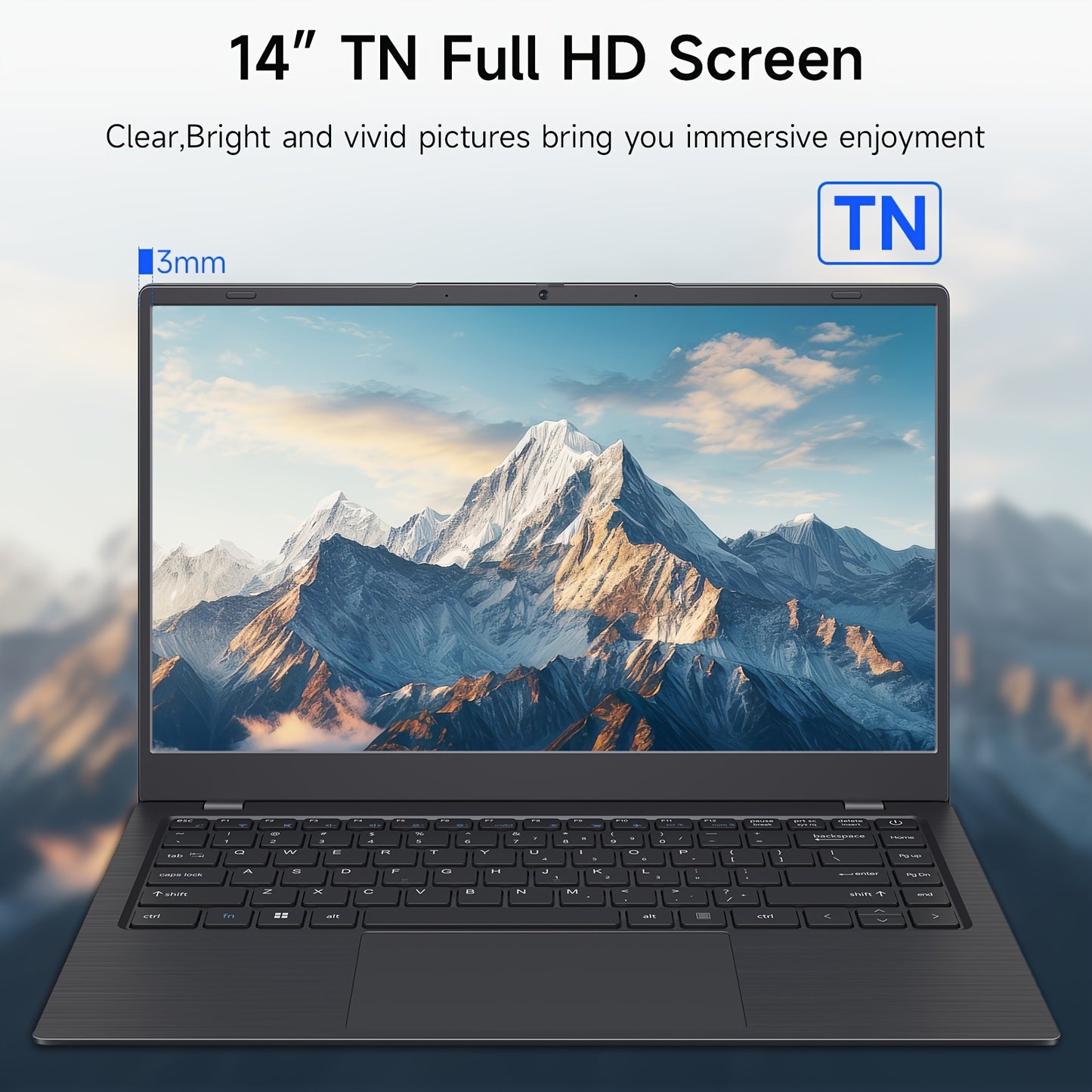 14-inch HD IPS Screen Student Laptop Notebook with Intel® Celeron®