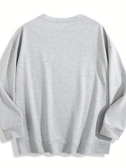 Women's K-Pop "Just a Who Loves K-Pop" Oversized Graphic Sweatshirt
