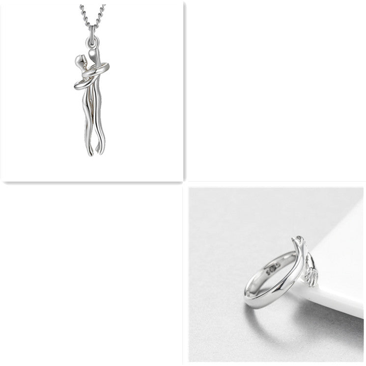 Couple Love Hug Unisex Necklace