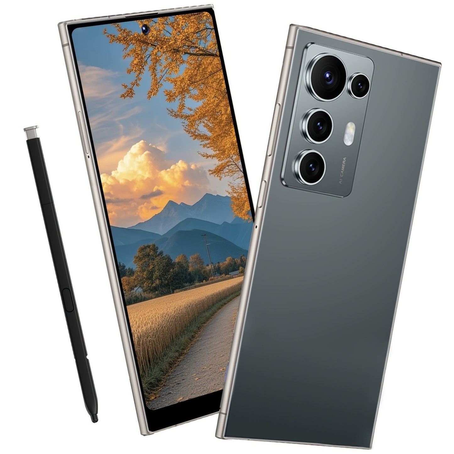 S25 Ultra 2025 Android 14 smartphone with Smart Unlocking w/protective case