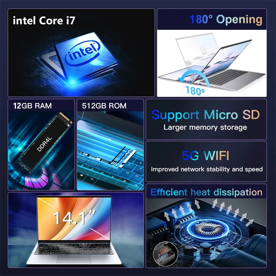 2024 Intel Laptop Computer PC 14.1