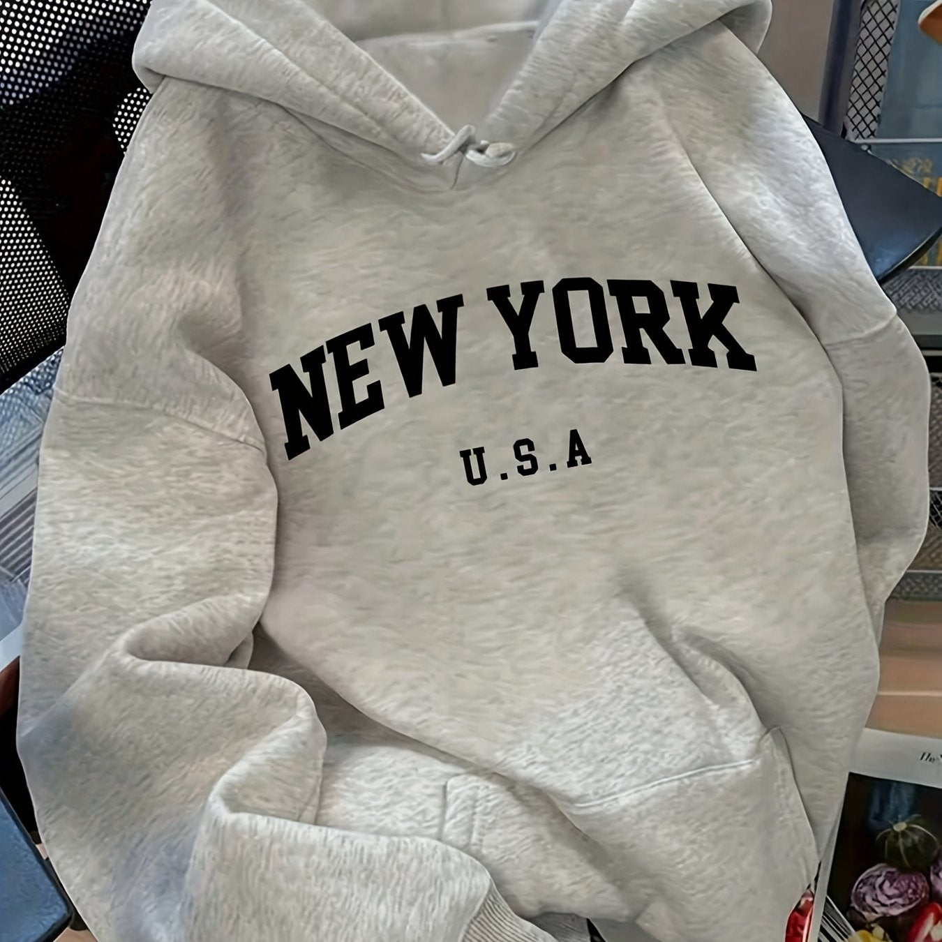 Relaxed Fit NEW YORK U.S.A Women's Hoodie