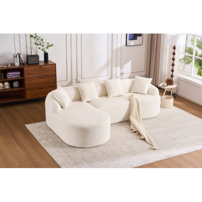 GREY COMPRESSION SOFA with 3-Seater and 4 Pillows