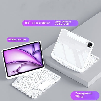 360 Swivel Keyboard Clear Case For I Pad with Pen Slot
