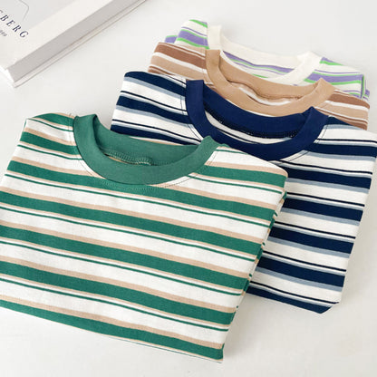 Children's Vintage Charlie Pom Pom Stripe  T-shirt