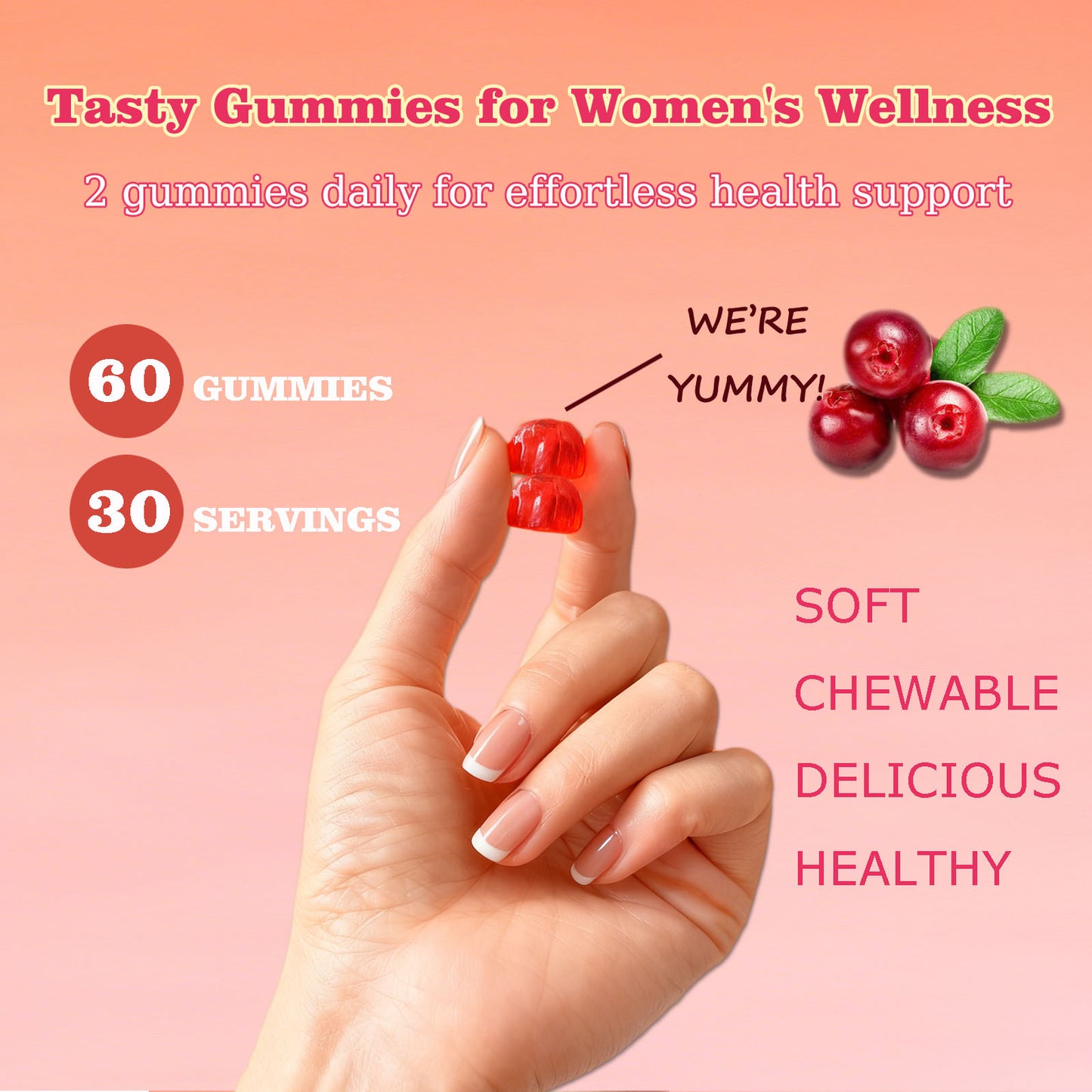 Women's Cranberry Probiotic Gummies