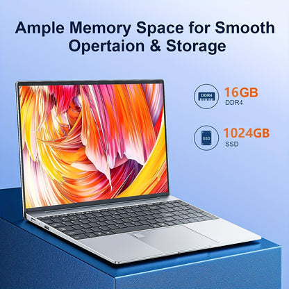 2025 15.6-inch Large-screen Laptop With 16GB RAM