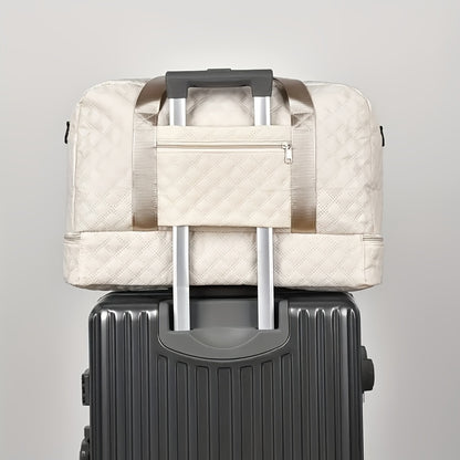 Large Capacity Lightweight Travel Tote Bag with Dry/Wet Separation