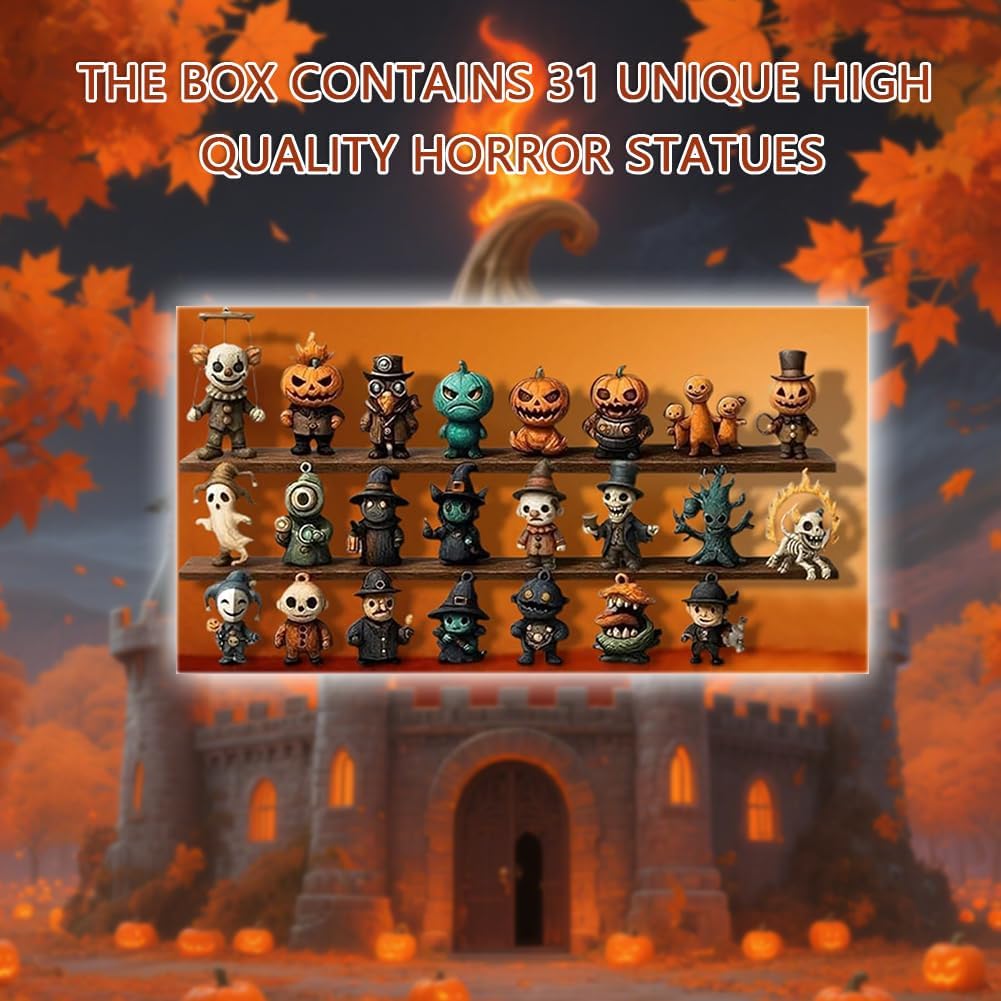 31 Nights of Fright Halloween Countdown Box with Figurines