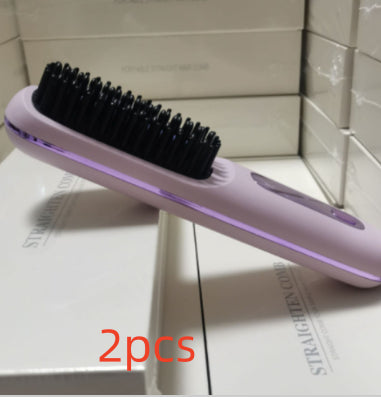 2 In 1 Wireless Hair Straightener Brush
