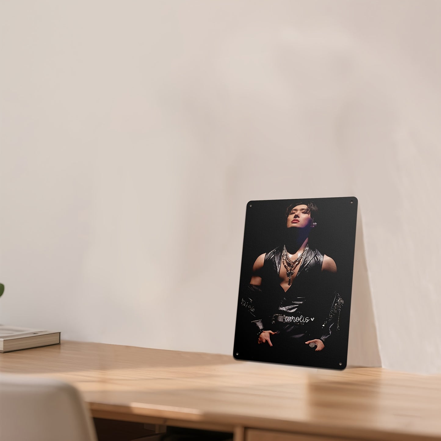 2D Flat - 1pc Mingi ATEEZ Poster - Elegant Portrait with Chains