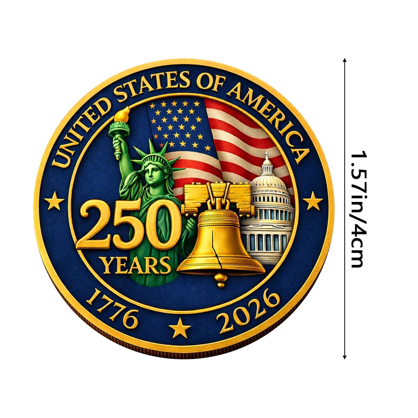 250th Anniversary 3D Embossed Commemorative Coin