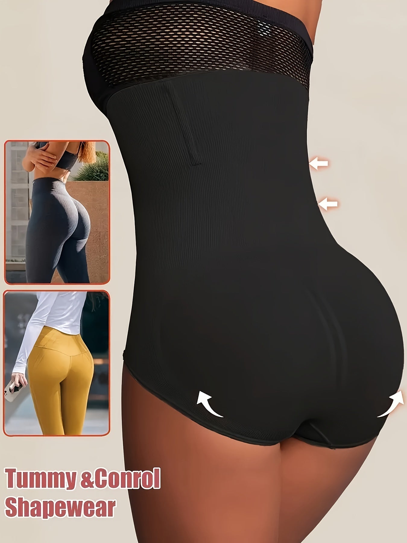 High-Waist Tummy Control Shapewear Panties for Women