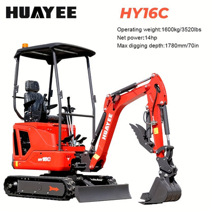 1.6 Ton Crawler Excavator for Construction, Garden And Farm