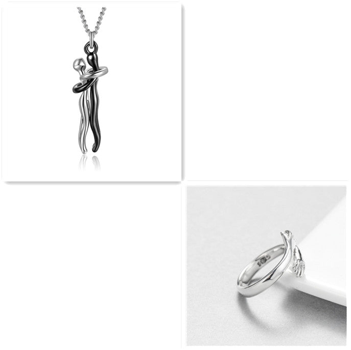 Couple Love Hug Unisex Necklace