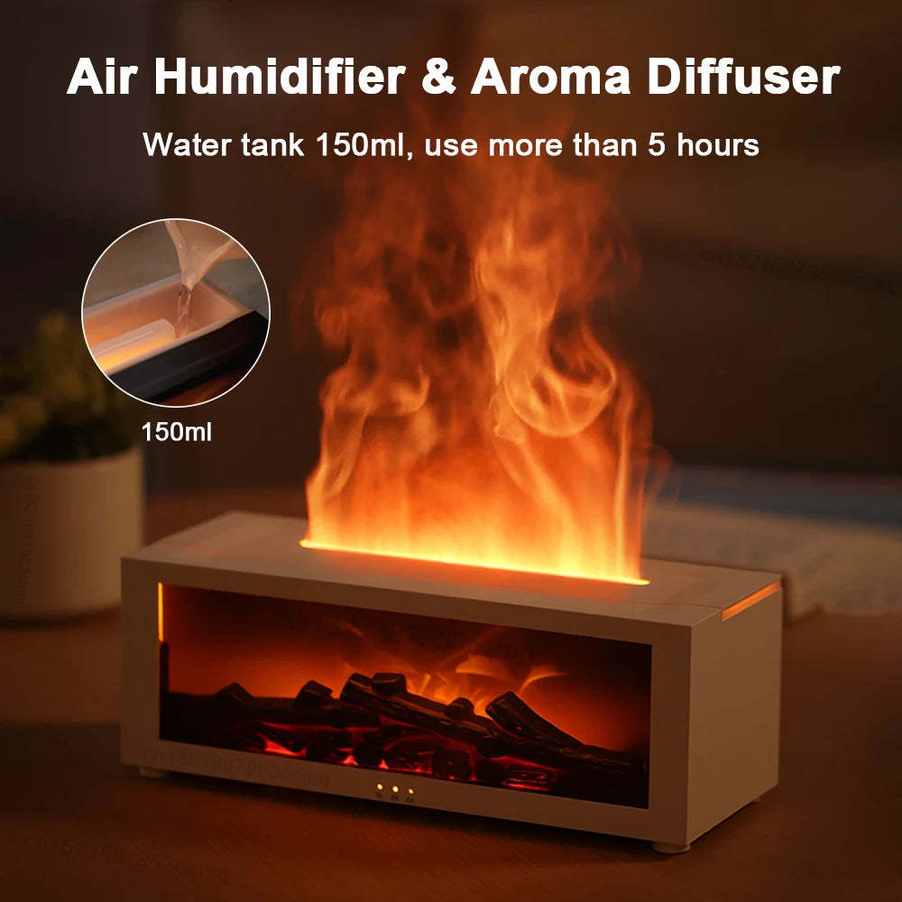 New 3D Flame Fireplace Aromatherapy Machine