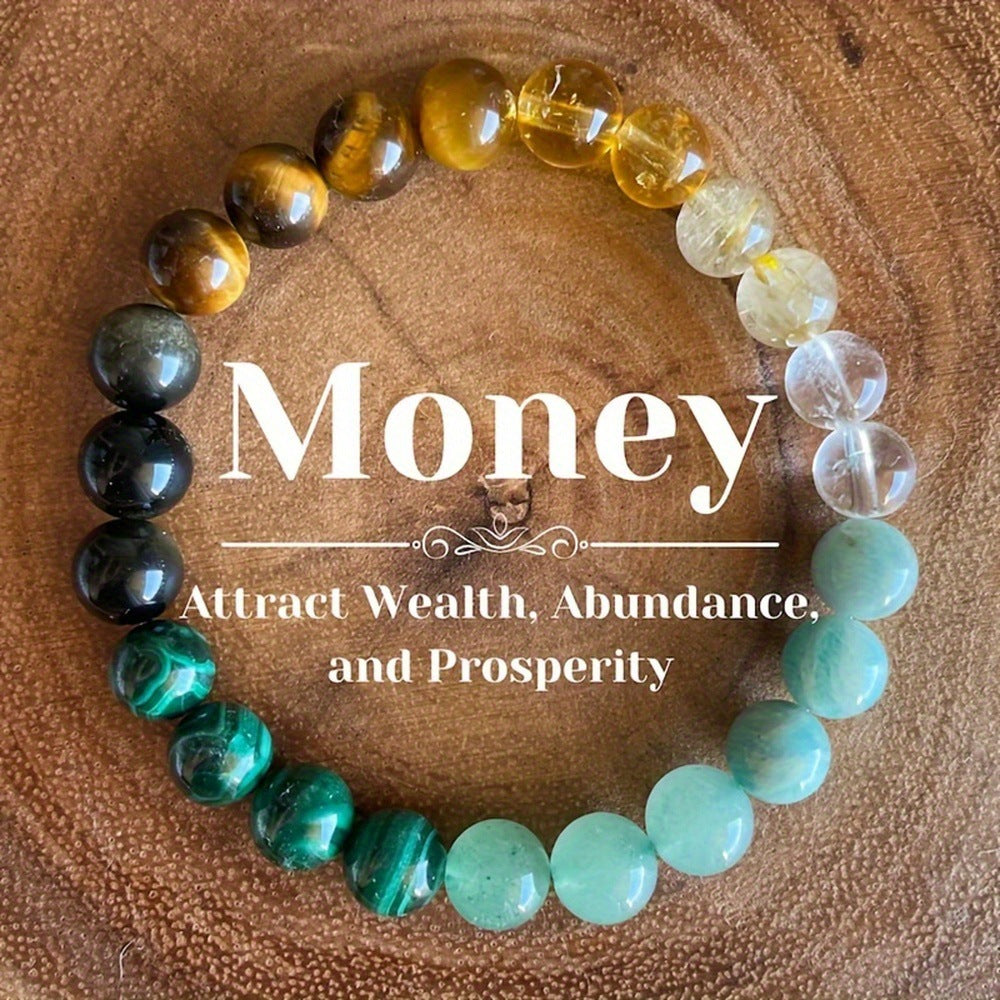 Universal Natural Stone Bracelet for Love, Money and Abundance & Prosperity Protection