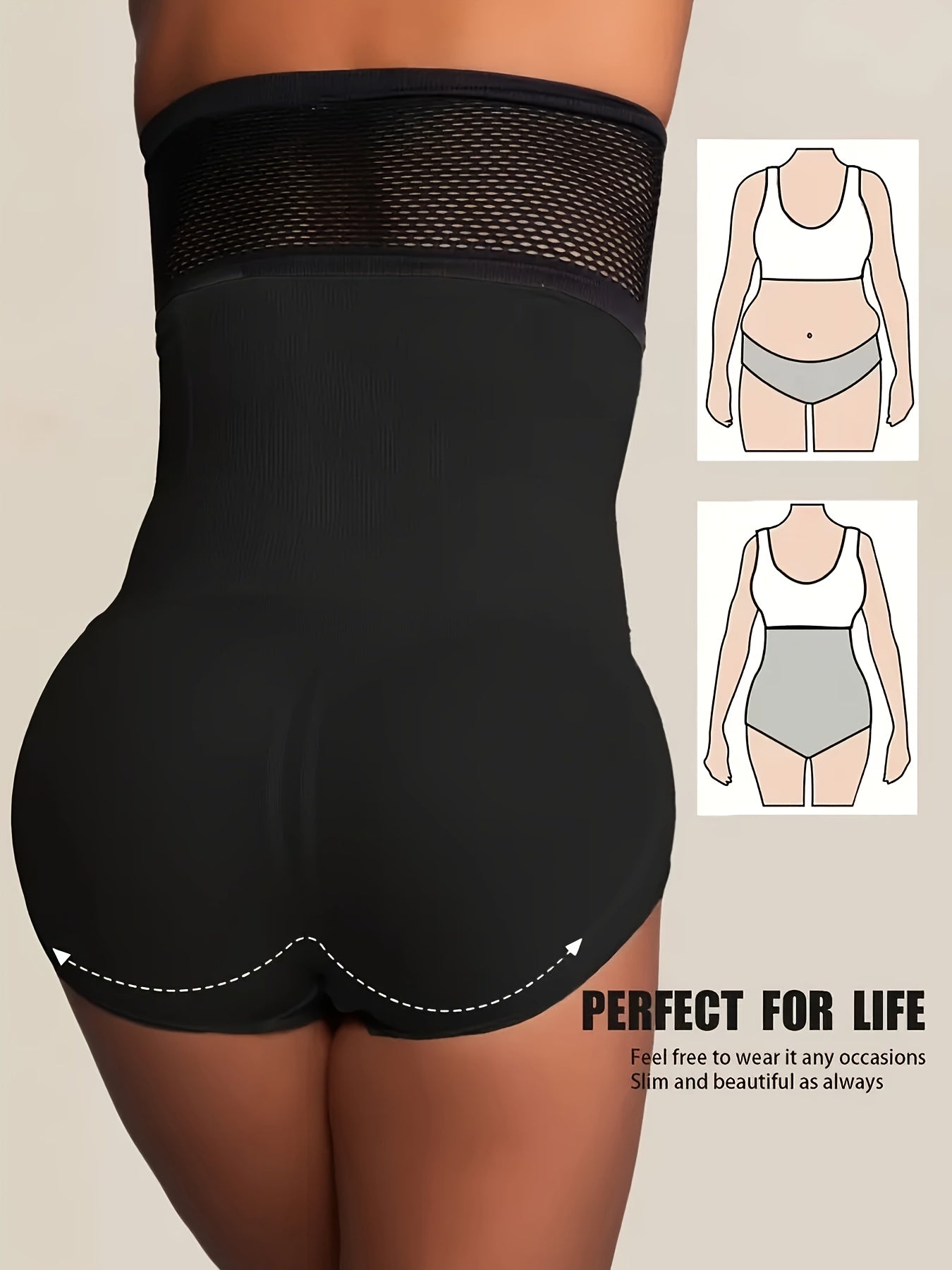 High-Waist Tummy Control Shapewear Panties for Women