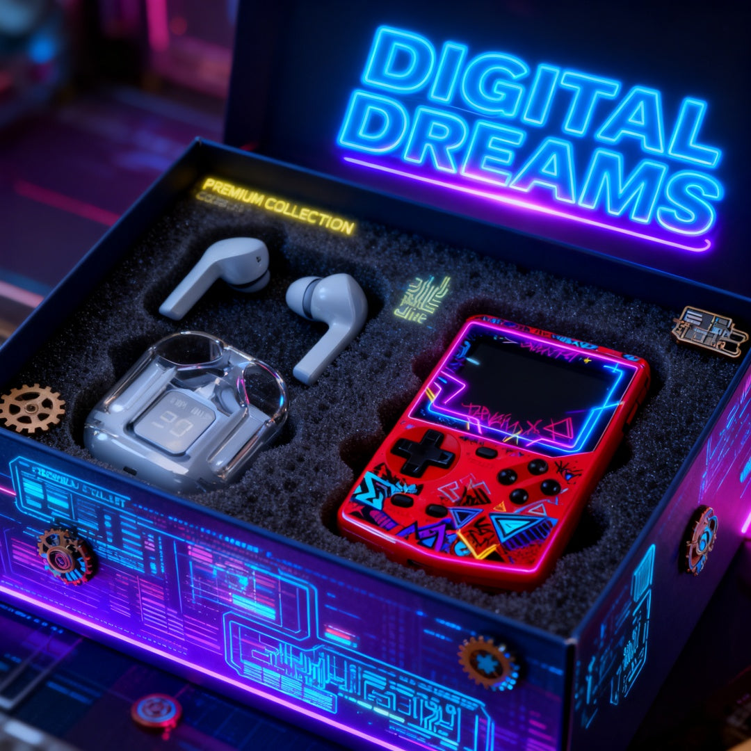 2pcs Game Console And Headphones Trendy Combination