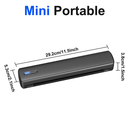 A4 Inkless Printer - Portable Thermal Printer for Wireless Mobile Travel