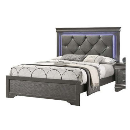 1pc Queen Size W LED Bedroom Furniture