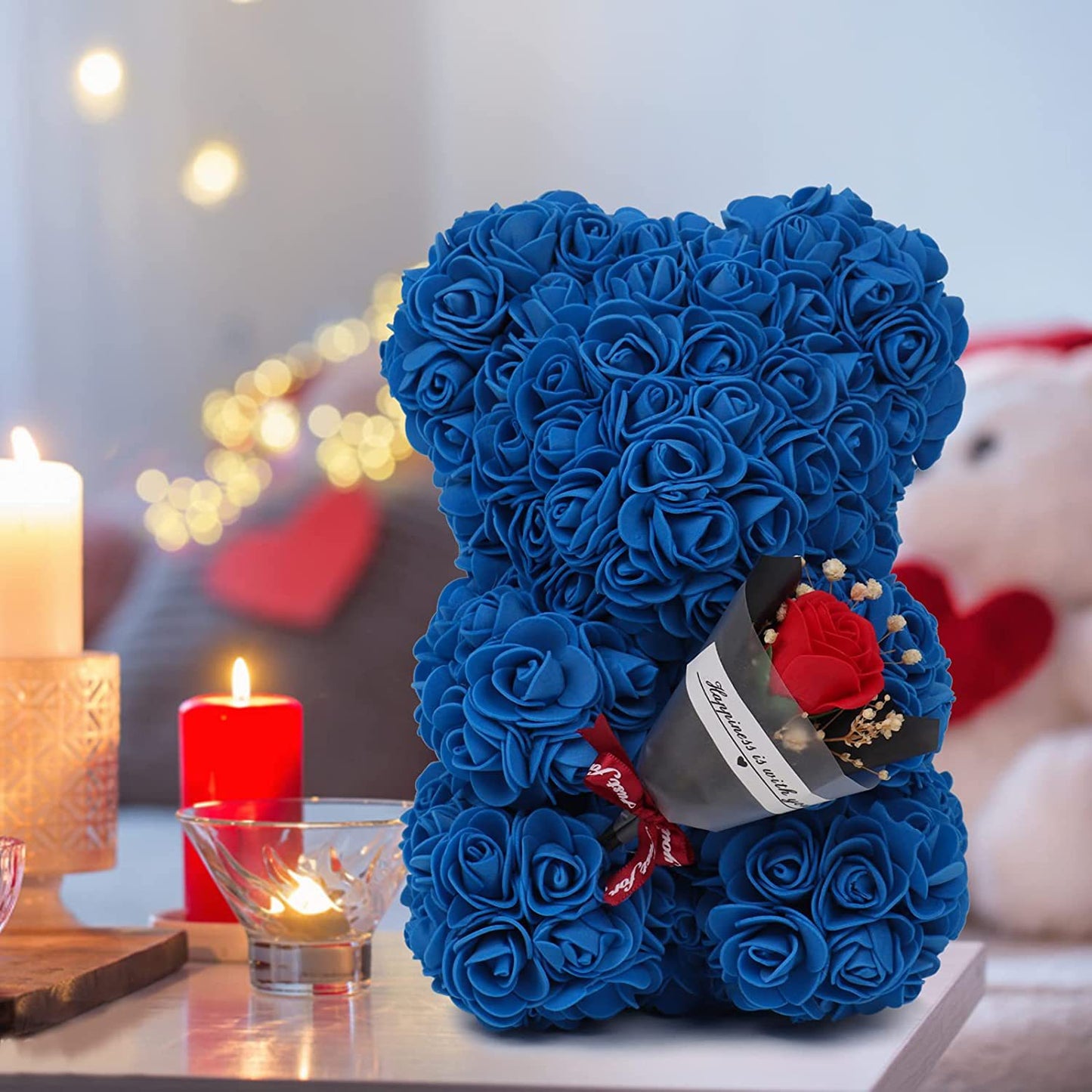 Preserved Rose Bear and Flower Valentine's Day Gift