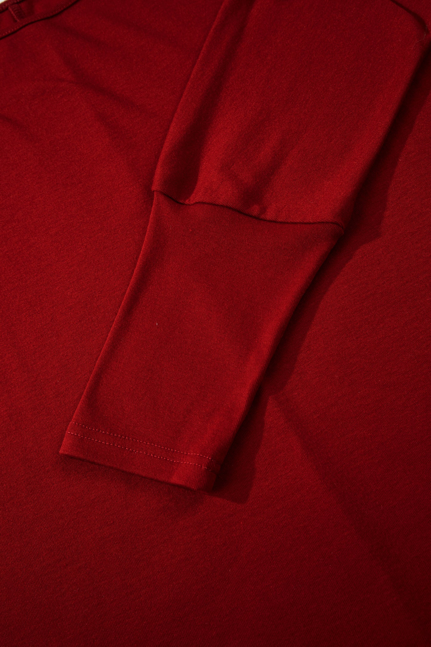 Red Dahlia Solid Color Extended Cuffs Long Sleeve Top